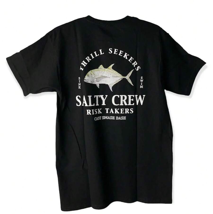 Men's T-Shirt Salty GT Standard Black Crew Neck - 黑色 - 查看 1