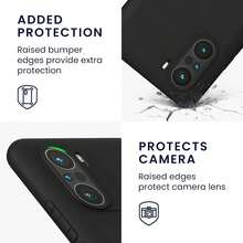 Poco F3, K40 Phone Case, With Camera Protection, Slim Shockproof Flexible Black Matte Soft Silicone Protective Cover - Black - View 5