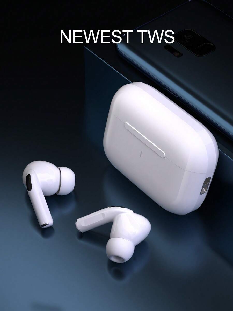 Tai nghe Bluetooth không dây True Wireless tích hợp micro cho cuộc gọi rõ ràng, thời lượng pin dài, thiết kế chống mồ hôi, tương thích với thiết bị iOS và Android, phù hợp cho tập thể dục, chạy bộ và sử dụng hàng ngày - trắng - Xem 1