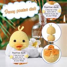 1pc Big-Headed Gourd Duck Dolls Can Be Perfect Decorations Whether Placed On Desks, Bookshelves Or Any Corner. - Multicolor - View 3