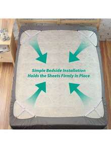 4件組三角家用床單固定夾，可調節彈性沙發床單夾，桌布固定帶，防滑床單扣 - 彩色 - 查看 4