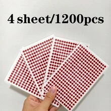 300/2400 piezas Pegatinas de strass de 5 mm, pegatinas de gemas, pegatinas de joyería autoadhesivas, pegatinas de strass brillantes para manualidades, decoración de maquillaje de ojos, adecuadas para ojos y uñas, múltiples estilos de pegatinas de strass acrílicas - A - Ver 16