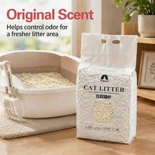3pcs Natural Pink Tofu Cat Litter 6L Vacuum Packed Ultra Absorbent Deodorizing Non-Sticky Bottom Dust-Free Cat Litter For All Cats - g - View 3