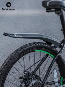 WEST BIKING 2件組 加寬耐用自行車擋泥板 26/27.5/29英吋 山地公路車前後快拆式擋泥板 - 黑色 - 查看 2