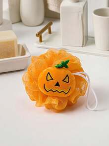 Bola de baño de calabaza de Halloween, bola de ducha de calabaza Jack linda, esponja de baño de malla suave con espuma rica, bola de exfoliación corporal colgante de secado rápido, bola de ducha exfoliante suave, adorno decorativo lindo para el baño, regalo de Halloween - multicolor - Ver 9