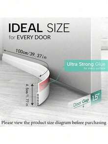 Flexible Door Bottom Seal Strip 1pc, Windproof & Dustproof Door Gap Blocker, Tool-Free Quick Installation, Trimmable Sealing Strip, Suitable For Bedroom, Bathroom, Indoor Home Doors - Door Gap Seal - View 1