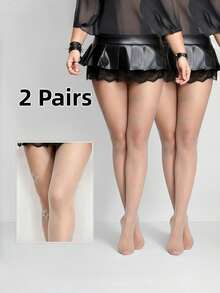 1/2 Pairs Women's Star Pattern Shiny Crystal Star Tights, High Waist See-Through Glossy Rhinestone Stockings, Elastic Thin Sheer Long Socks - Multicolor - View 7