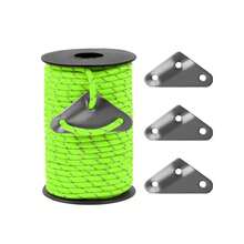Reflective Paracord Rope 550Ib 30m 4MM 7 Strand Cords Lanyard Utility Parachute Cord For Tent Camping Hiking Survival Tactical Clothesline DIY Projects, 100FT - Multicolor - View 15