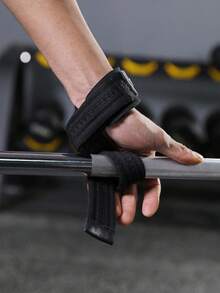 VBOSI 1 Pasang Pelindung Pergelangan Tangan Angkat Beban, Penopang Pergelangan Tangan yang Dapat Diatur untuk Latihan Kekuatan dan Deadlift, Wanita Pria - Hitam - View 5