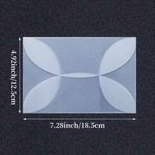 25入 Ins風半透明圓形封面 7.28*4.92英吋，磨砂硫酸紙信封，多尺寸多款式，含金色貼紙與多色火漆印章貼紙，防水相片卡邀請卡賀卡包裝套組，適用小卡、婚禮邀請函、剪貼簿、禮物包裝 - 圓蓋7.28*4.92inch - 查看 31