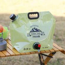 1PC Portable Outdoor Camping Water Bag Outdoor Bucket Mountaineering Folding Travel Plastic Soft Storage Large Capacity Handbag - Multicolor - View 6