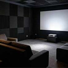 36pcs Acoustic Panels, Soundproof Wall Tiles, High-Density Flame-Retardant Triangular Grooved Acoustic Insulation Panels, Suitable For Walls And Ceilings, Home, Office, Studio Decoration Soundproof Wall Panels - B - View 2