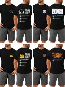 Kaos Polos Unisex Kustom, Unggah Foto & Teks, Pakaian Kerja yang Dipersonalisasi, Membutuhkan Foto Resolusi Tinggi - Hitam - View 3
