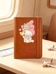 1pc New Sanrio Series Hello Kitty Print Travel Passport Holder, Multi-Slot Passport Cover With Boarding Pass Holder, Cute Cartoon Pochacco Travel Accessory Passport Cover, Lightweight Waterproof Portable Airplane Travel Accessory, Essential For Summer Vacation - Multicolor - View 6