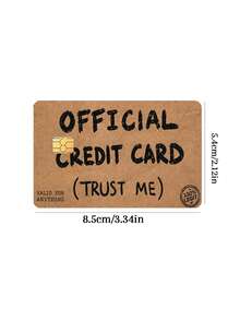 1/2pcs New "Official Credit Card (Trust Me)" Funny Credit Card Stickers, (Random Style) Credit Card Stickers Suitable For EBT, Waterproof, Transportation Card, Key, Credit Card, Debit Card, Card Sticker Protection For Bank Card, Bubble-Free, High Quality, Suitable For Chip Cards (Four Styles Will Be Shipped Randomly.) - Multicolor - View 8