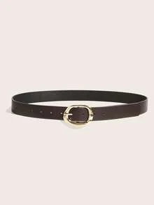 2pcs Women's Asymmetric Geometric Buckle Minimalist Belts, Fashionable For Commute And Vacation, Matches Dresses And Pants, Suitable For Dates, Parties, Daily Wear - Multicolor - View 4