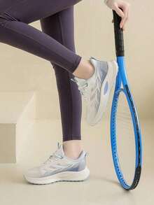 Women's Sports Shoes, Outdoor Running, Daily Casual, Fashion, Campus, Breathable & Comfortable, Durable Sole, Front Lace-Up Design (Runs Small, Please Carefully Check Your Foot Length Data) - White and Blue - View 7
