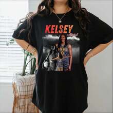 Kelsey Mitchell Basketball-Grafik-T-Shirt - Unrivaled League T-Shirt - Schwarz - Übersicht 1