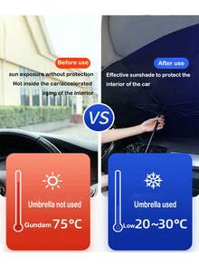Premium Silver Car Sunshade - Front Windshield Heat Insulation & UV Protection, Retractable Design For Easy Storage - Fits All Car Models - Perfect For Summer And Hot Weather - Ideal Gift For Car Owners - A - View 11