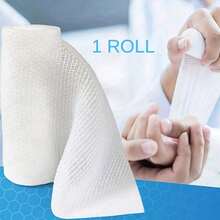 1 Set - 1/10 Roll White Elastic Bandage Combo Pack - Breathable, Soft, And Stretchable - Stretchable Mesh Gauze - High Quality For Wrist, Finger, Ankle, And Leg Support - Individually Packaged Gauze Strips - LUNARION - View 15