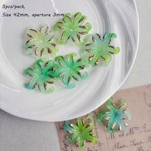 Two Tone Hot Stamping Gold Iris Flower Accessories, Hair Clips, DIY Accessories, Perforated Bracelets, Mobile Phone Chains, Material Matching - Multicolor - View 16