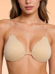 1 Pair Backless Halter Lift Adhesive Bra, Suitable For Summer - Multi-color - View 1
