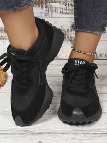 2026 Nuevos Zapatos Deportivos Cómodos y Transpirables para Mujer Casual Elegante Fiesta Punk - Negro - Ver 6