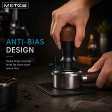 1pc Walnut Wood Coffee Tamper, 51/53/58mm Espresso Tamper, Durable Espresso Tool, Espresso Distribution Tamper, Anti-Tilt, Constant Pressure Device, Coffee Equipment, Barista Tool - Multicolor - View 4