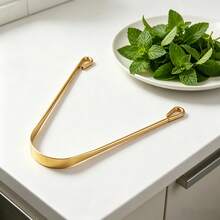 1 Unidade Raspador de Língua Dourado Funcionalidade Prática Design Simples Bonito e Elegante Eliminar o mau hálito - Dourado - Visão 2