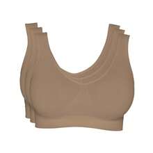 Kit 3 Tops Hanes Alças Largas sem Costura 5762 - Chocolate - Visão 1
