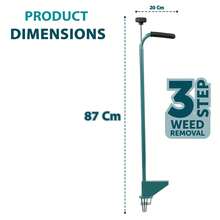 Crystals Steel Garden Root Puller Manual Root Remover Tool With Deep Steel Claws & Foot Pedal, Long Handle Garden Extractor - Weeder - View 2