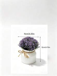小型人造盆栽植物/仿真苔蘚石 (可選 1、2 或 3 件套) - 綠色植物配黑色花盆；適用於家居裝飾、辦公室、餐桌、農舍風格空間、陽台和浴室 - 彩色 - 查看 15