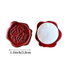 25pcs Burgundy Wax Seal Stamps, Sealing Supplies, Envelope Seal Accessories, Gold Stickers, Multi-Color, Multi-Size And Style, Waterproof Photo Card Invitation Card Greeting Card Packaging Set, Suitable For Small Cards, Wedding Invitations, Planner Gift Packaging - Burgundy Wax Seal [For You] - View 31