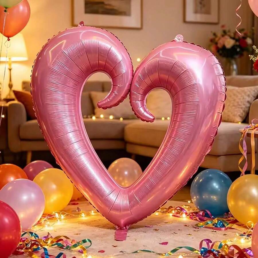 Balon Foil Hati Kait Besar 36 inci, Untuk Dekorasi Ulang Tahun, Dekorasi Kamar, Pesta Ulang Tahun, Dekorasi Pernikahan, Balon Helium - beraneka warna - View 1