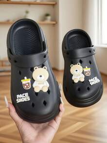 All Season Lightweight Walking Clogs, Flexible Cushioned Slip On Sandals, Durable Waterproof Footwear For Home Shower Outdoor Travel. - Black - View 5