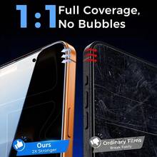 CASECOPS 2Pcs Privacy Anti-Spy Tempered Glass Screen Protector, With Automatic Mounting Tools, Fit For IPhone 17 Pro Max/17 Pro/17 Air/17e/17/16 Pro Max/16 Pro/16e/16/15 Pro Max/15 Pro/14 Plus/13 Pro Max/12 Pro/11 Pro Max/Xs Max And More, Full Coverage, Anti-Scratch, Anti-Fingerprint, Anti-Drop, Suitable For Daily, Office And Home Use - 2Pcs - View 6