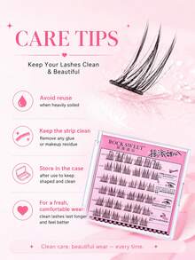 ROCK SWEET Glueless Self-Adhesive Sunflower False Lashes With Double Tips, 3 Seconds Quick Wear, Natural Curly & 3D Stereo Eye Lashes - View 4