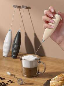 New Electric Wireless Mini Milk Frother, Powerful Handheld Milk Foamer, Stainless Steel Coffee Stirrer, Suitable For Coffee, Latte, Cappuccino, Matcha, Hot Chocolate, Portable Beverage Mixer Mini Coffee Machine - Multicolor - View 6