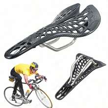 1pc Spider Carbon Fiber Bicycle Saddle, Breathable & Comfortable, Suitable For Road/Mountain Bike Cycling Equipment - Multicolor - View 9