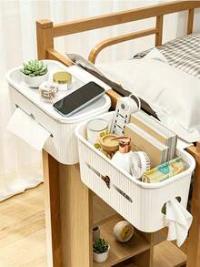 1pc Bedside Storage Hanging Basket-Dormitory Headboard Phone Holder,Suitable For Kitchen,Bathroom,Bedroom,Essential Item For Dormitories,Shelf Baskets,Kitchen Accessories,Room Decor,Storage Boxes With Lid,Essential For Back To School Season - Multicolor - View 12