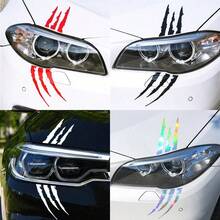 1pc Black & White Ghost Claw Eyebrow Sticker, Funny Car Sticker, Waterproof Scratch-Resistant Creative Car Accessory - Ghost Claw - View 5
