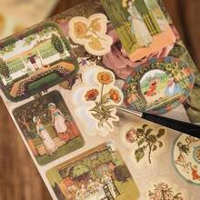 1 Paquete de 30 piezas de material de pegatinas, incluye álbum de pegatinas vintage de parque de atracciones y crucero, patrones vintage, pegatinas básicas de collage para diario hecho a mano, etiquetas para envolver regalos, pegatinas para cuadernos, adecuadas para múltiples escenas: pegatinas para fundas de teléfono, pegatinas para tazas, etc. - A - Ver 5