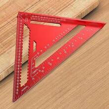 12 Inch Woodworking Triangle Ruler, Woodworking Angle Measuring Tool, Aluminum Alloy Scale Ruler With Angle Protractor And Metric Scale, Durable Metal Construction, Suitable For Home Decor And Design Projects - 12-inch - View 10