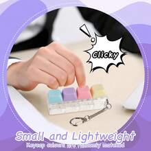 Cute Keyboard Fidget Keychain,4-In-1 Stress Relief ClickerToy With ,Keyboard Button Finger Clicker For Anxiety Relief - Multicolor - View 14