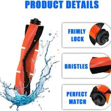 1pc Roller Brush Main Brush Replacement Part, Compatible With Xiaomi X20+ X10+ X20 Plus X10 Plus Robot Vacuum Cleaner Cleaning Accessories - 1 Pc - View 4