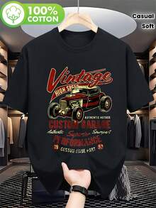 Camiseta Clásica T-Bucket Hot Rod 1957, Estilo Años 30, 40 y 50, Negra, Algodón Puro, Deportiva, para Viajes, Uso Diario, Suave y Casual - Negro - Ver 6