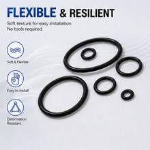 Rubber O-Ring Kit, 1200 Mixed Pieces Waterproof Sealing Gasket Set With Separated Storage Box, Multi-Sized Gasket Combination For Precision Installation - A - View 5