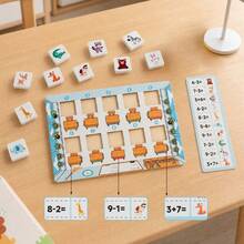 1 Set Animal Seat Matching Math Teaching Aid Addition And Subtraction Board Game, Easy Number Enlightenment For Preschoolers - Multicolor - View 2
