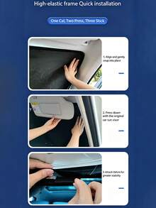 Car Windshield Sun Shade With Titanium Silver Reflective Coating, Foldable Auto Front Window Heat Insulation Sun Visor, UV Protection Keep Vehicle Cool Universal Car Sunshade - A - View 4