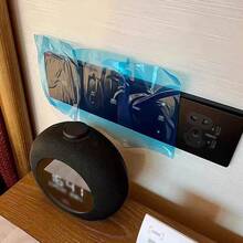 1件裝一次性浴室隔離膜，穿孔藍色隔離膜，適用於牙科、飯店廁所開關，無黏性隔離膜 - 彩色 - 查看 8